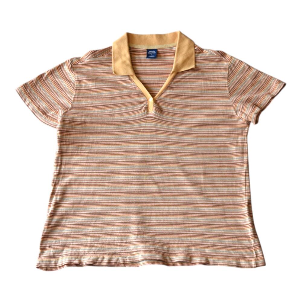 Vintage 90s High Sierra Striped Polo Shirt - Gorpcore Retro Knit, XL